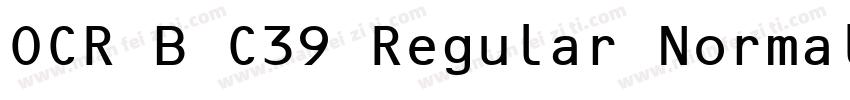 OCR B C39 Regular Normal字体转换